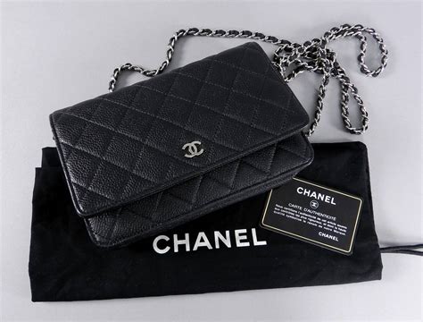 chanel caviar wallet with chain|Classic Wallet On Chain Lambskin Black .